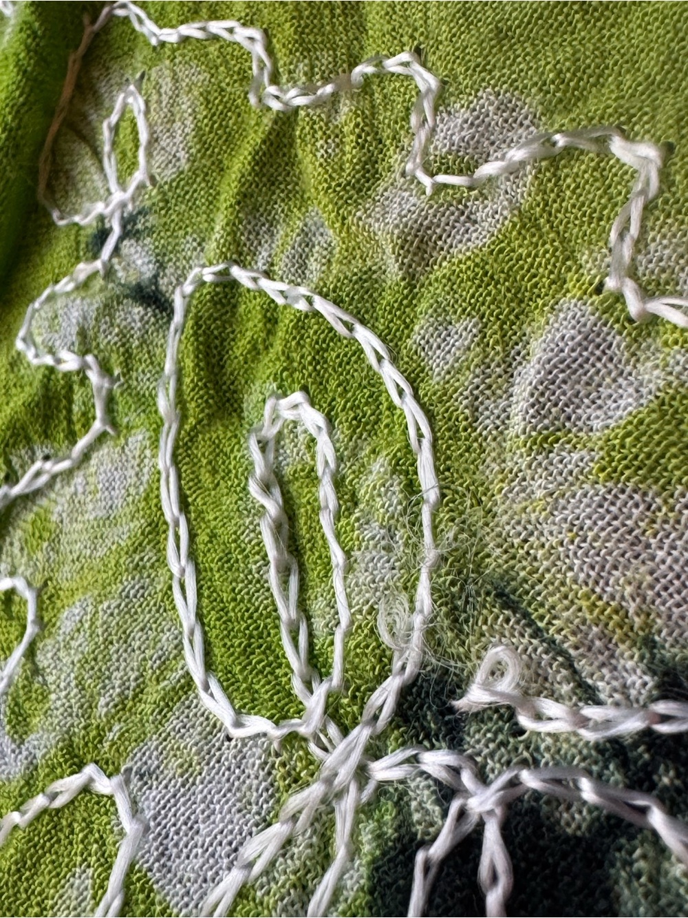 Bright Lime Tie-Dye Asymmetrical Sleeveless Dress - Picture 3 of 8